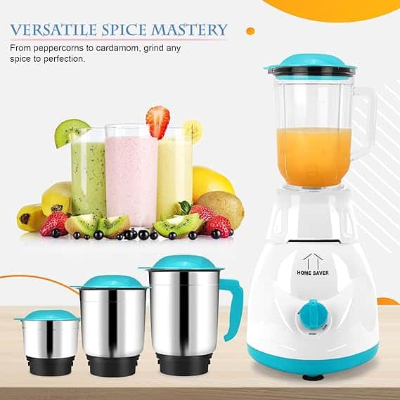 750watt Multi-Functional SuperPower Juicer Mixer Grinder With 3 Sharp Stainlees Steel and 1 Juicer Jar For Grinding Mixing and Juicing CD Green Mixer Grinder with 4 Jars Set 1 Year Warranty