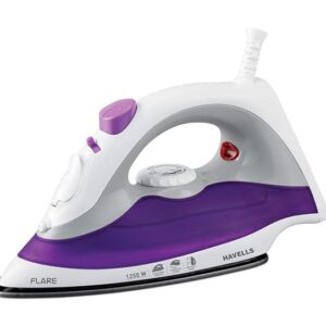 • HAVELLS Flare 1250 W Steam Iron with Teflon Coated Sole Plate, Vertical & Horizontal Ironing & 2 Years Warranty. (Purple)