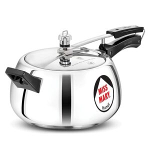 Hawkins 5 Litre Miss Mary Handi Pressure Cooker, Inner Lid Cooker, Silver (MMH50) (Aluminium)