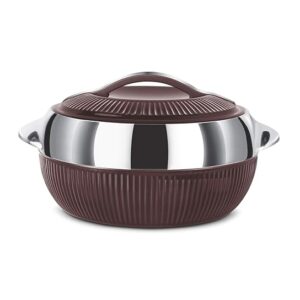 MILTON Fiesta 1500 Insulated Inner Stainless Steel Casserole (Brown and Silver, 1370 ml)