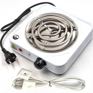 VIOVI Electric Cooking Heater 1000Watt I Portable Hotplate Stove I Coal Burner I Kitchen G-Coil Radiant Cooktop with 1.5Mtr Extension Wire I Works with all Metal Utensils & Cookwares (Mix-Colors)