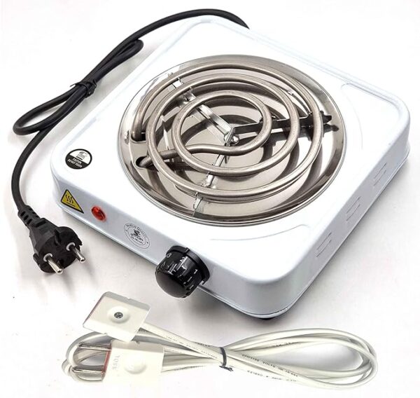 VIOVI Electric Cooking Heater 1000Watt I Portable Hotplate Stove I Coal Burner I Kitchen G-Coil Radiant Cooktop with 1.5Mtr Extension Wire I Works with all Metal Utensils & Cookwares (Mix-Colors)